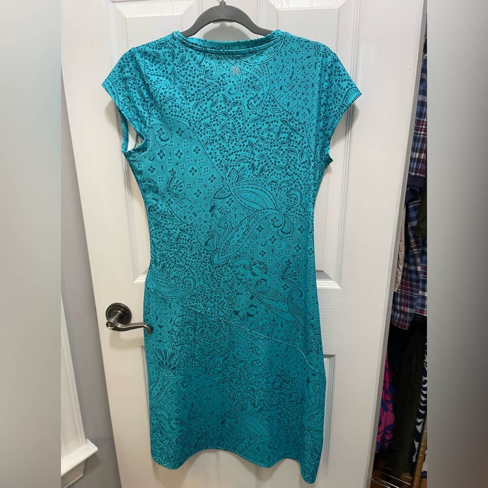 Athleta Asymmetrical Teal Dress - Picture 9 of 13